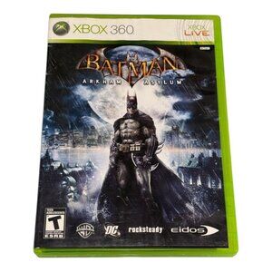 Batman Arkham Asylum Xbox 360 Video Game Complete Tested Rocksteady DC Comics T